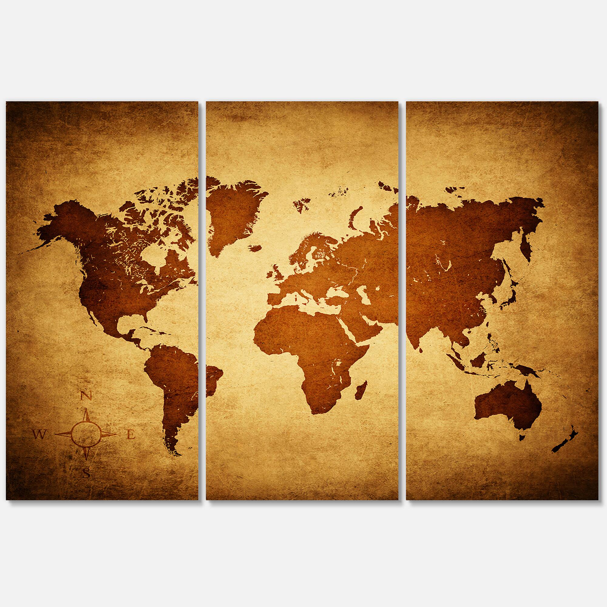 Designart - Ancient Map of The World VI